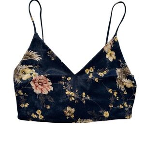 Forever 21 Floral Velvet Top